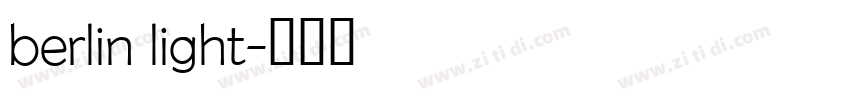 berlin light字体转换